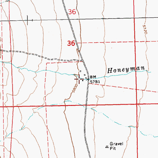 Topographic Map of Steele Ranch, NV