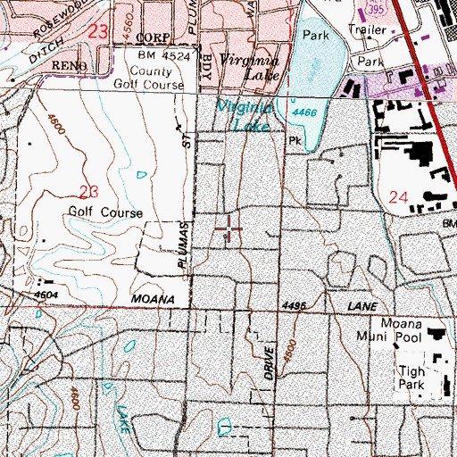 Topographic Map of Anderson Elementary School, NV