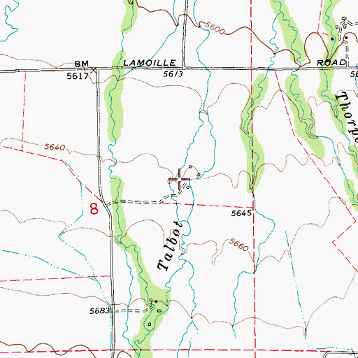 Topographic Map of Camino Ranch, NV
