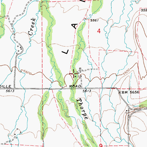Topographic Map of Lichens Ranch, NV