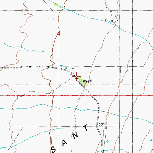 Topographic Map of 6 Bar Ranch, NV