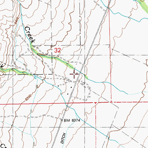 Topographic Map of Wines Ranch, NV
