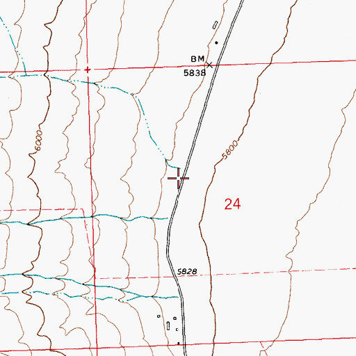 Topographic Map of Wood (historical), NV
