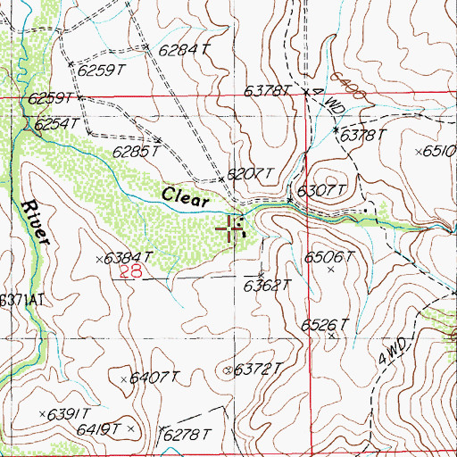Topographic Map of Halls, NV