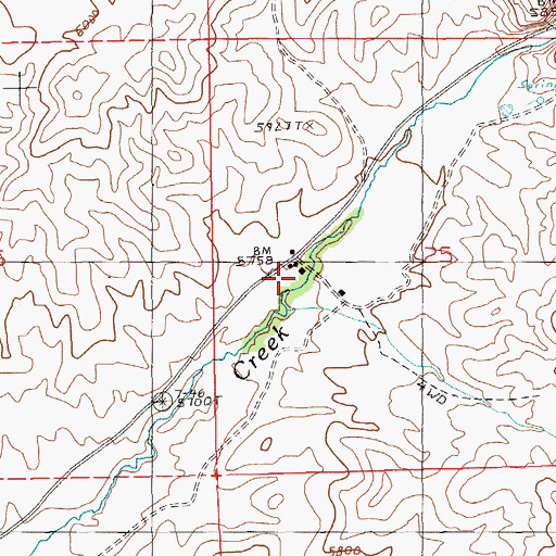 Topographic Map of Fisher Ranch, NV