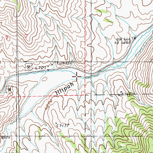 Topographic Map of Halstead Creek, NV