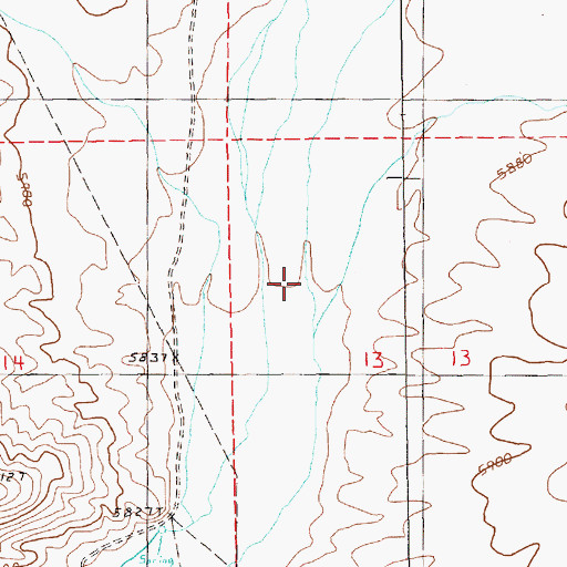 Topographic Map of Green Springs Wash, NV