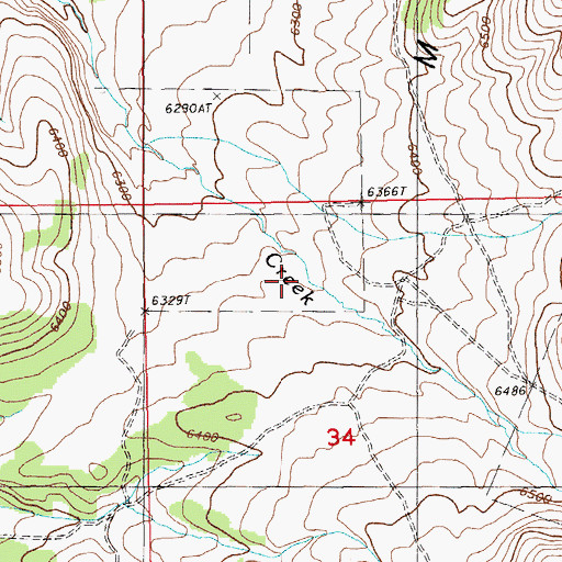 Topographic Map of Cherry Spring, NV