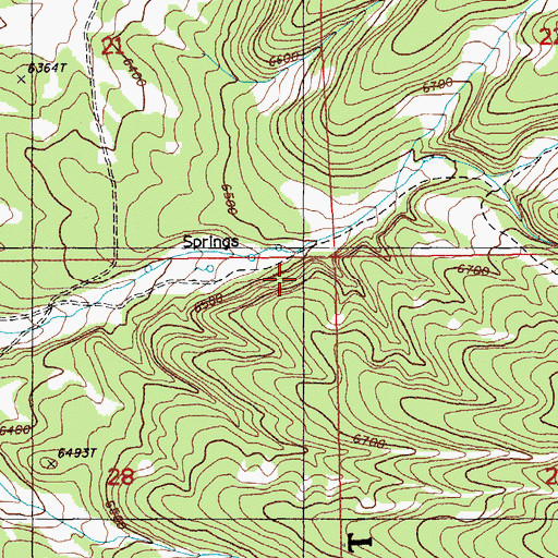 Topographic Map of South Peters Ranch, NV