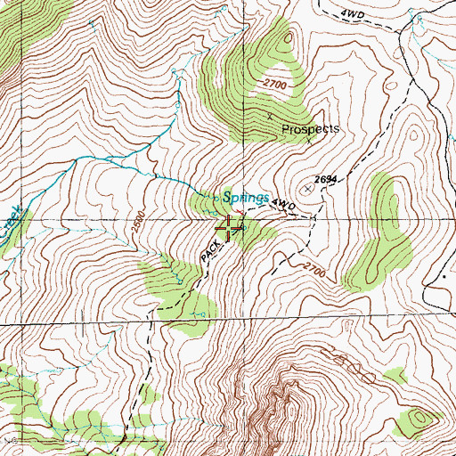 Topographic Map of Fera One Hundred Three, NV