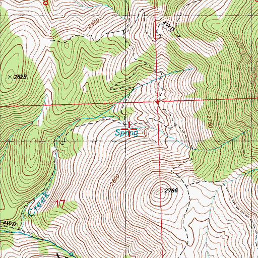 Topographic Map of Grouse Spring, NV