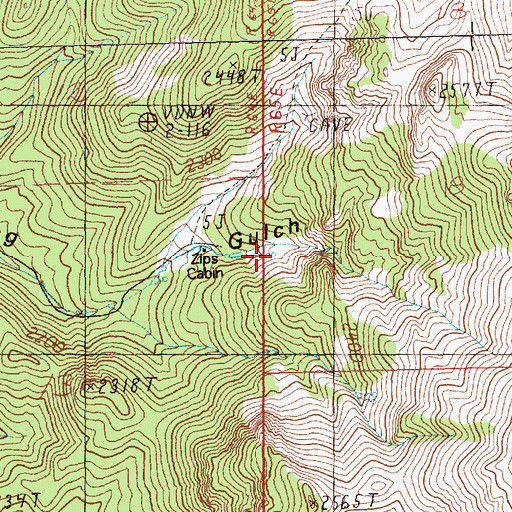 Topographic Map of Upper Long Gulch Spring, NV