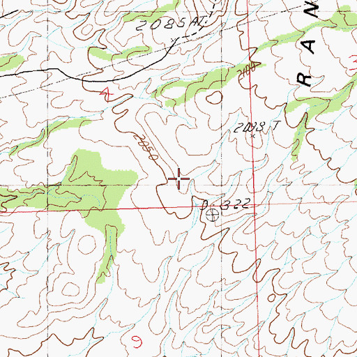 Topographic Map of Garden Springs, NV