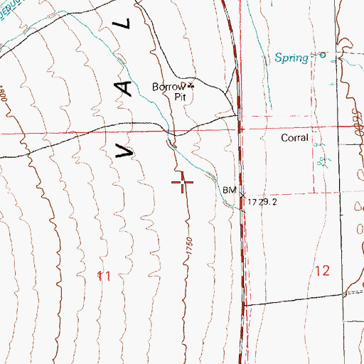 Topographic Map of Keegan Ranch, NV
