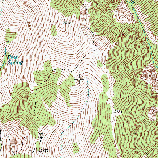 Topographic Map of Fera Ninetysix, NV