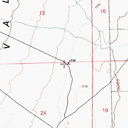 Topographic Map of Snyder Well Number One, NV