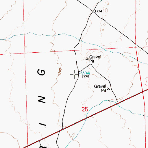 Topographic Map of Fera Well Fiftytwo, NV
