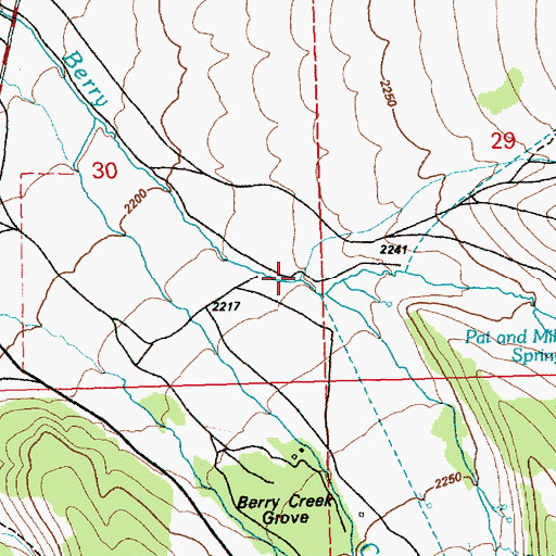 Topographic Map of Miller Creek, NV