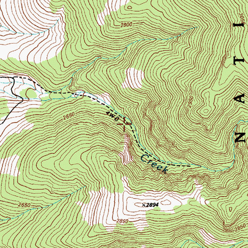 Topographic Map of Fera Ninetyeight, NV