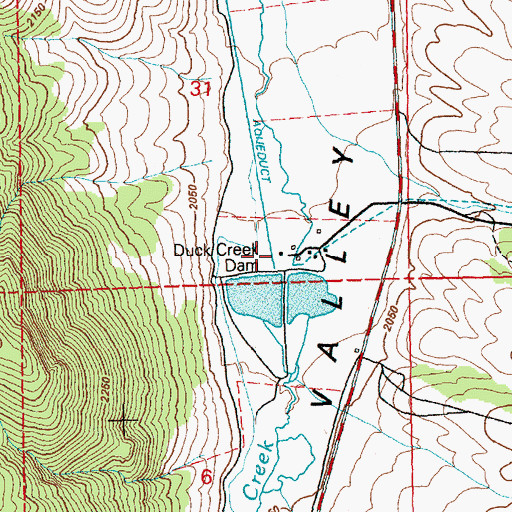 Topographic Map of Duck Creek Fish Hatchery, NV