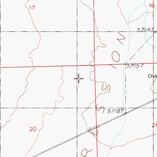 Topographic Map of Lassie Jean Mine, NV