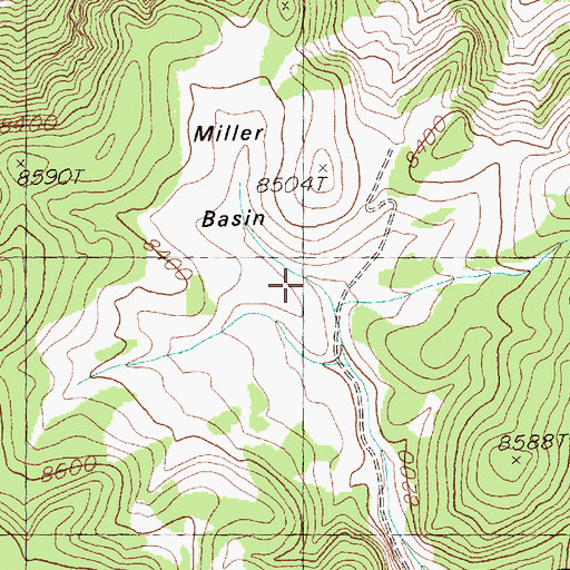 Topographic Map of Miller Basin Spring, NV