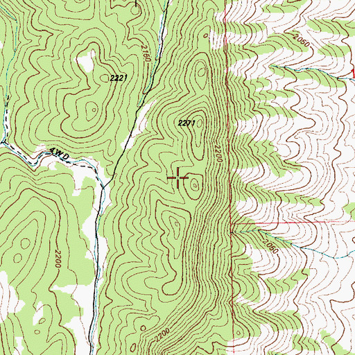 Topographic Map of Cooper Mining District (historical), NV