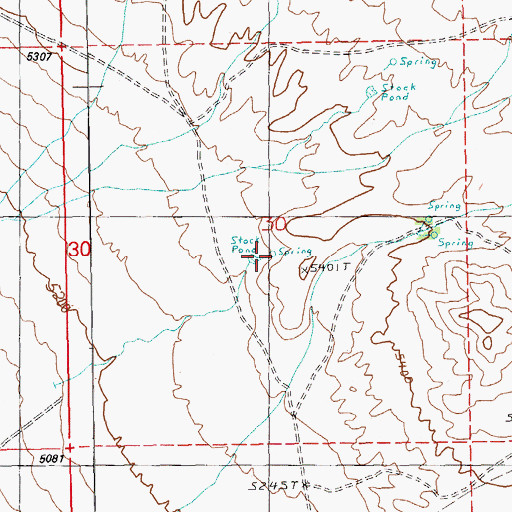 Topographic Map of Angle Worm Spring, NV