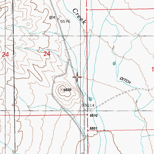 Topographic Map of Lampson Canyon Wash, NV