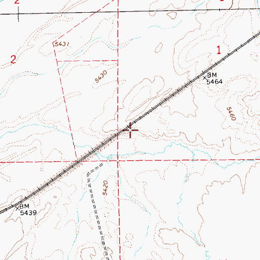 Topographic Map of Jude, NV