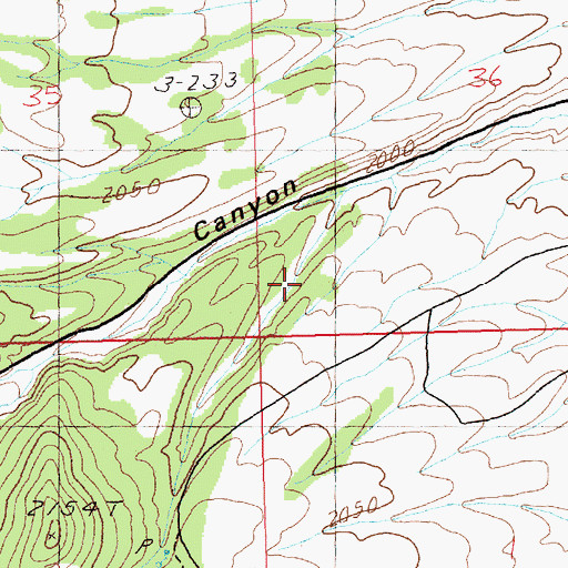 Topographic Map of Boundy Ranch (historical), NV