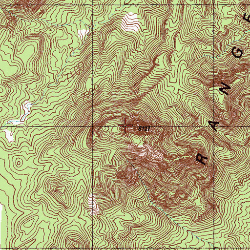 Topographic Map of Grant State Game Refuge, NV
