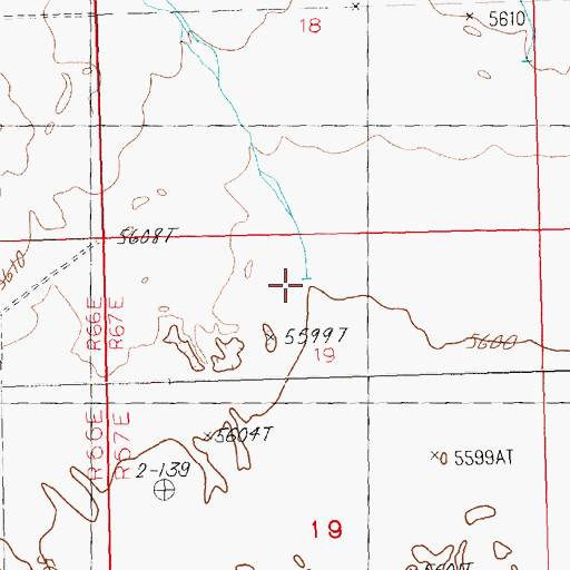 Topographic Map of Meadow Creek, NV