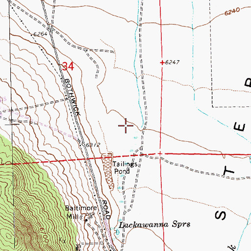 Topographic Map of Warm Spring, NV