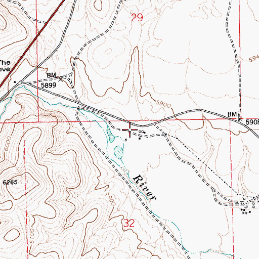 Topographic Map of Barnes (historical), NV