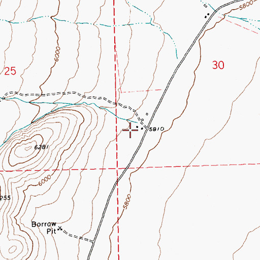 Topographic Map of Humboldt School (historical), NV