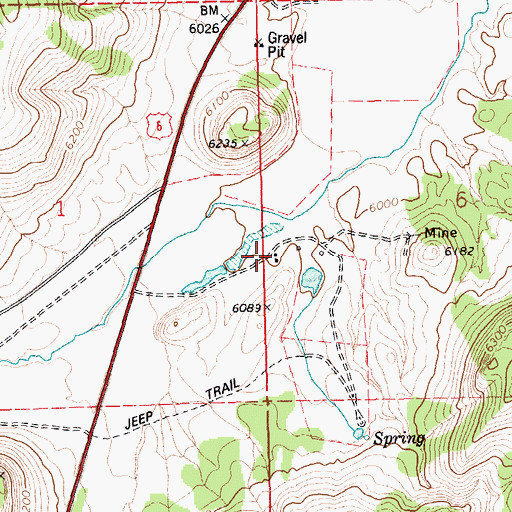 Topographic Map of Davis Ranch, NV
