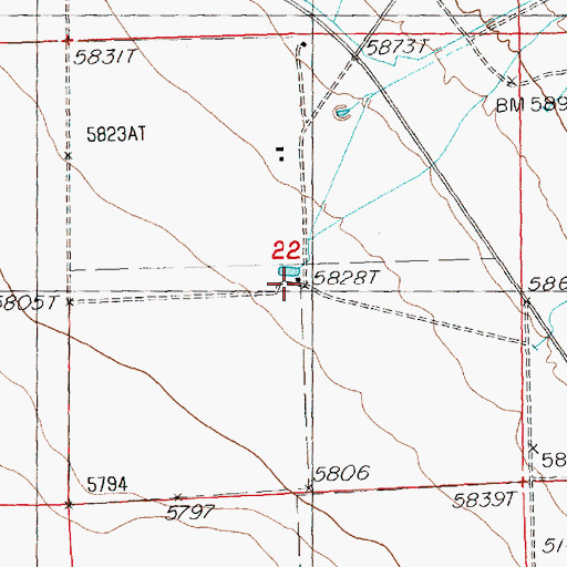 Topographic Map of Yelland Ranch, NV