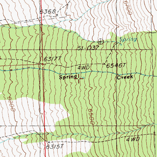 Topographic Map of Worthington Spring, NV