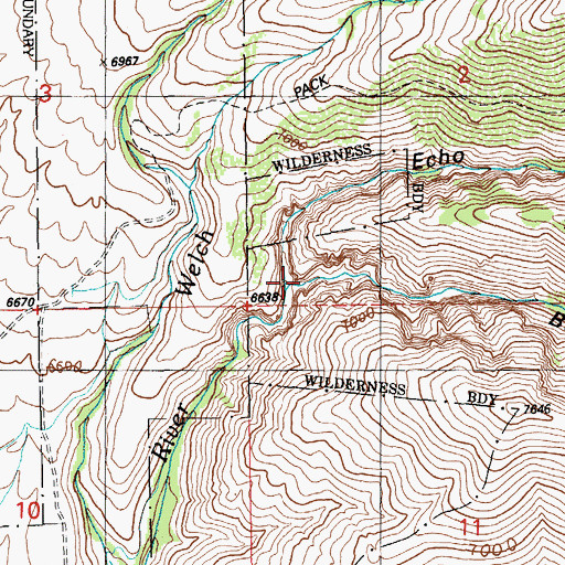 Topographic Map of North Fork, NV