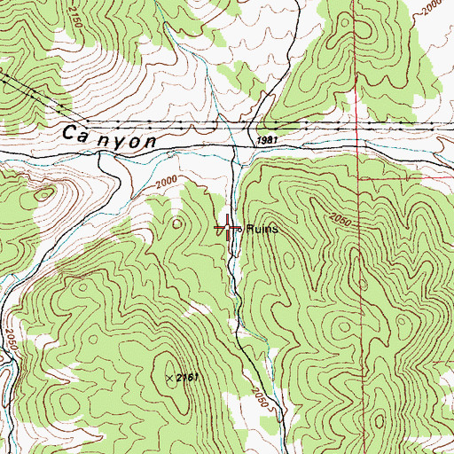 Topographic Map of Cooper (historical), NV