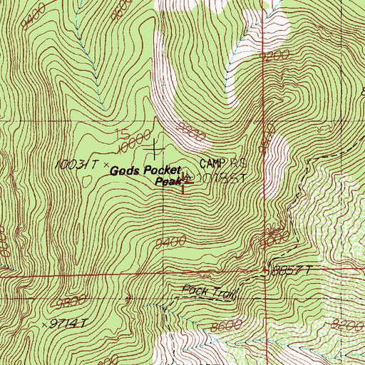 Topographic Map of Jarbidge Ranger District - Los Alamos, NV