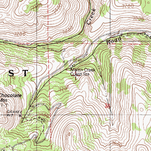 Topographic Map of Santa Rosa Ranger District, NV
