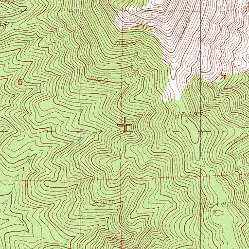 Topographic Map of Oak Spring, NV