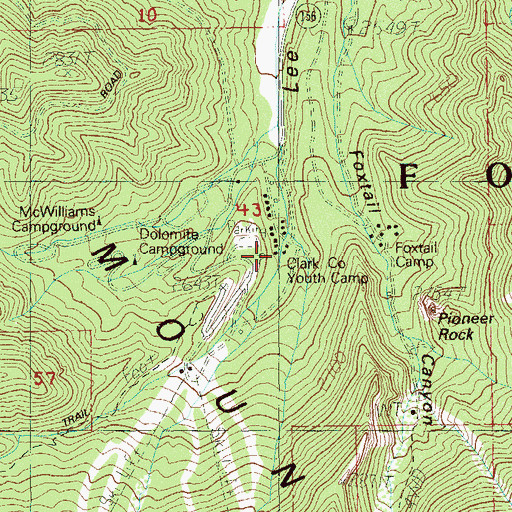 Topographic Map of McWilliams (historical), NV