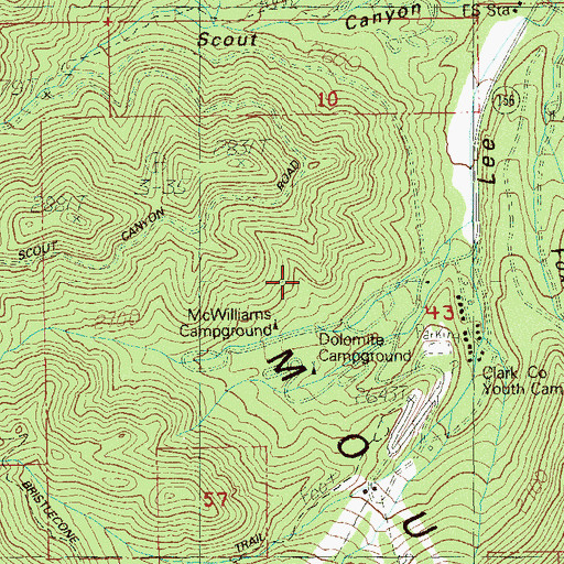 Topographic Map of McWilliams Spring, NV