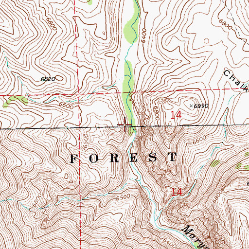 Topographic Map of Chalk Basin Dam Site, NV