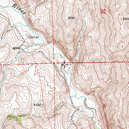 Topographic Map of Greggs Ranch, NV