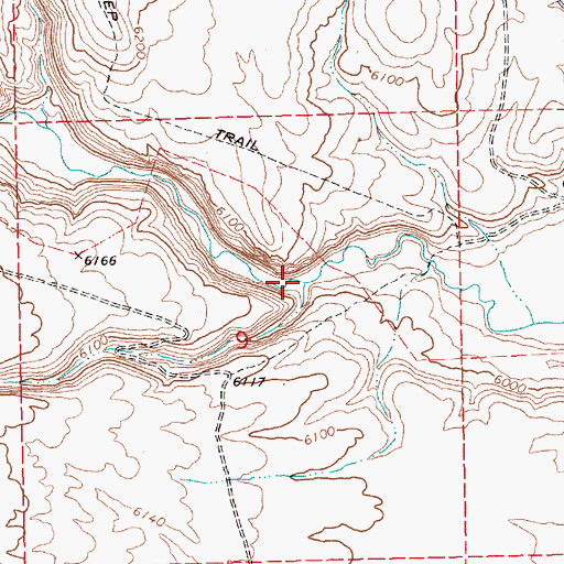 Topographic Map of Deep Canyon Creek, NV