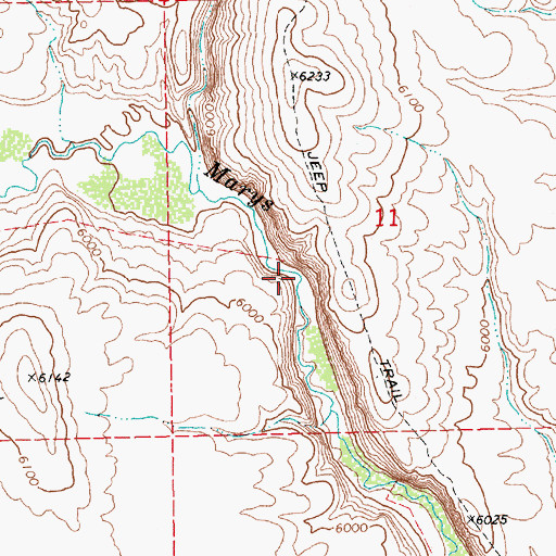 Topographic Map of Lower Marys River Dam Site, NV
